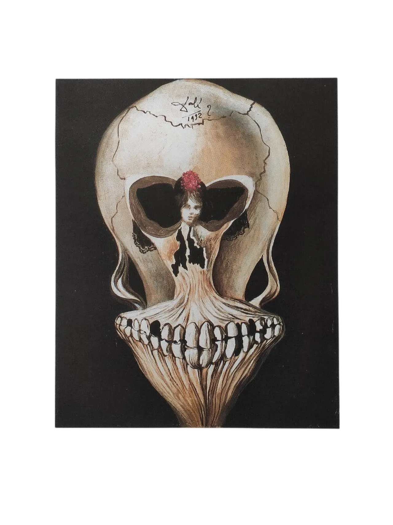 Ballerina in a Death's Head by Salvador Dali, lithograph, 1930s 5