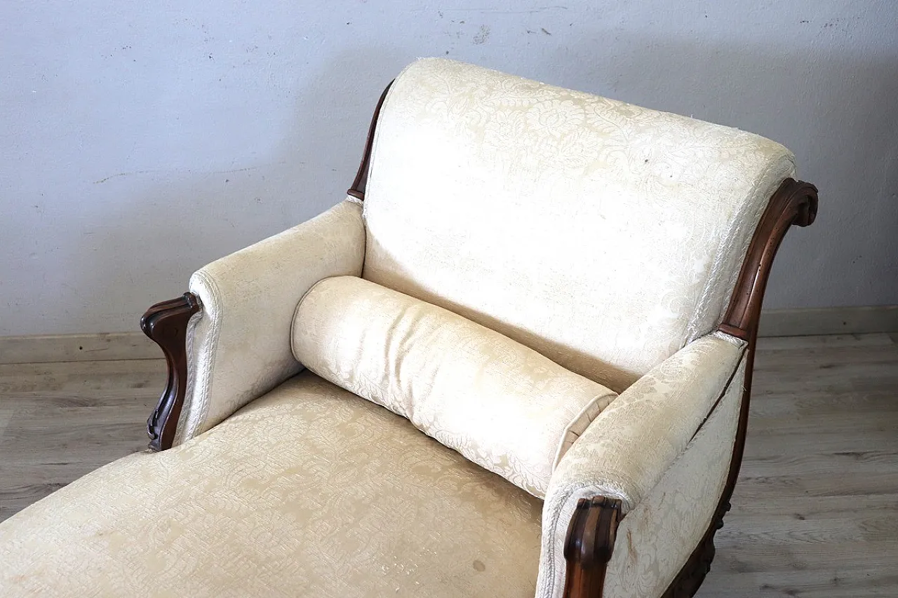 Louis XV chaise longue daybed, late 19th century 3