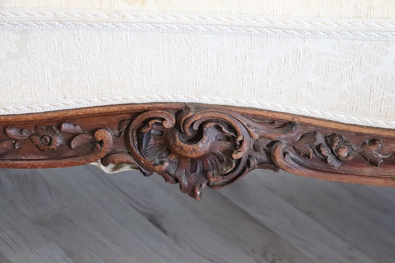 Louis XV chaise longue daybed, late 19th century 6