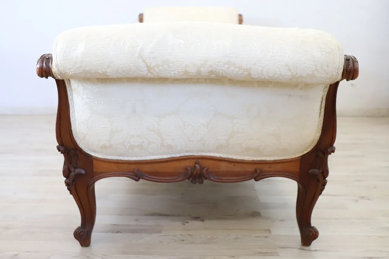 Louis XV chaise longue daybed, late 19th century 8