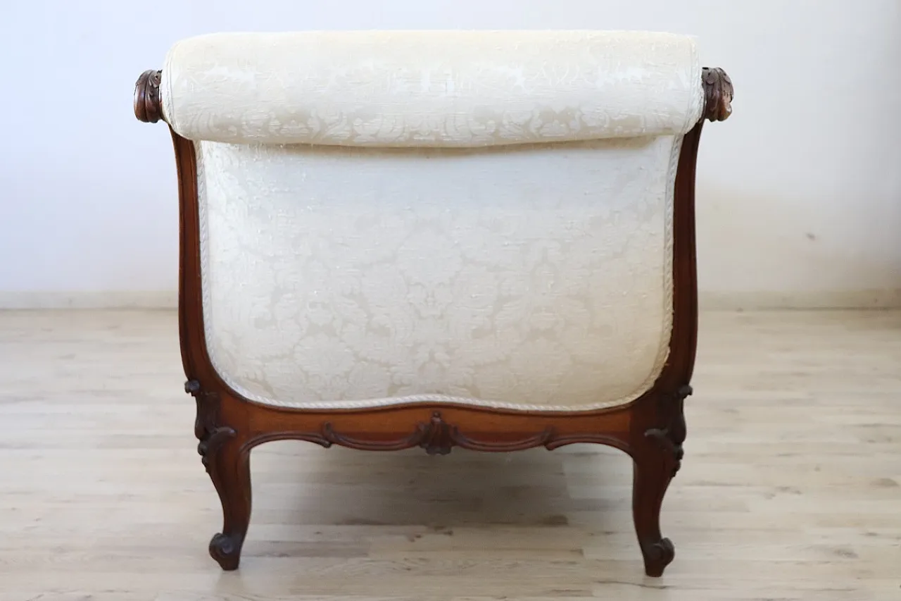 Louis XV chaise longue daybed, late 19th century 9