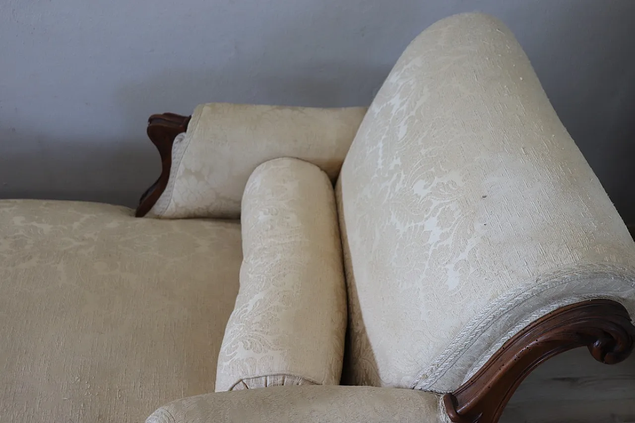 Louis XV chaise longue daybed, late 19th century 15