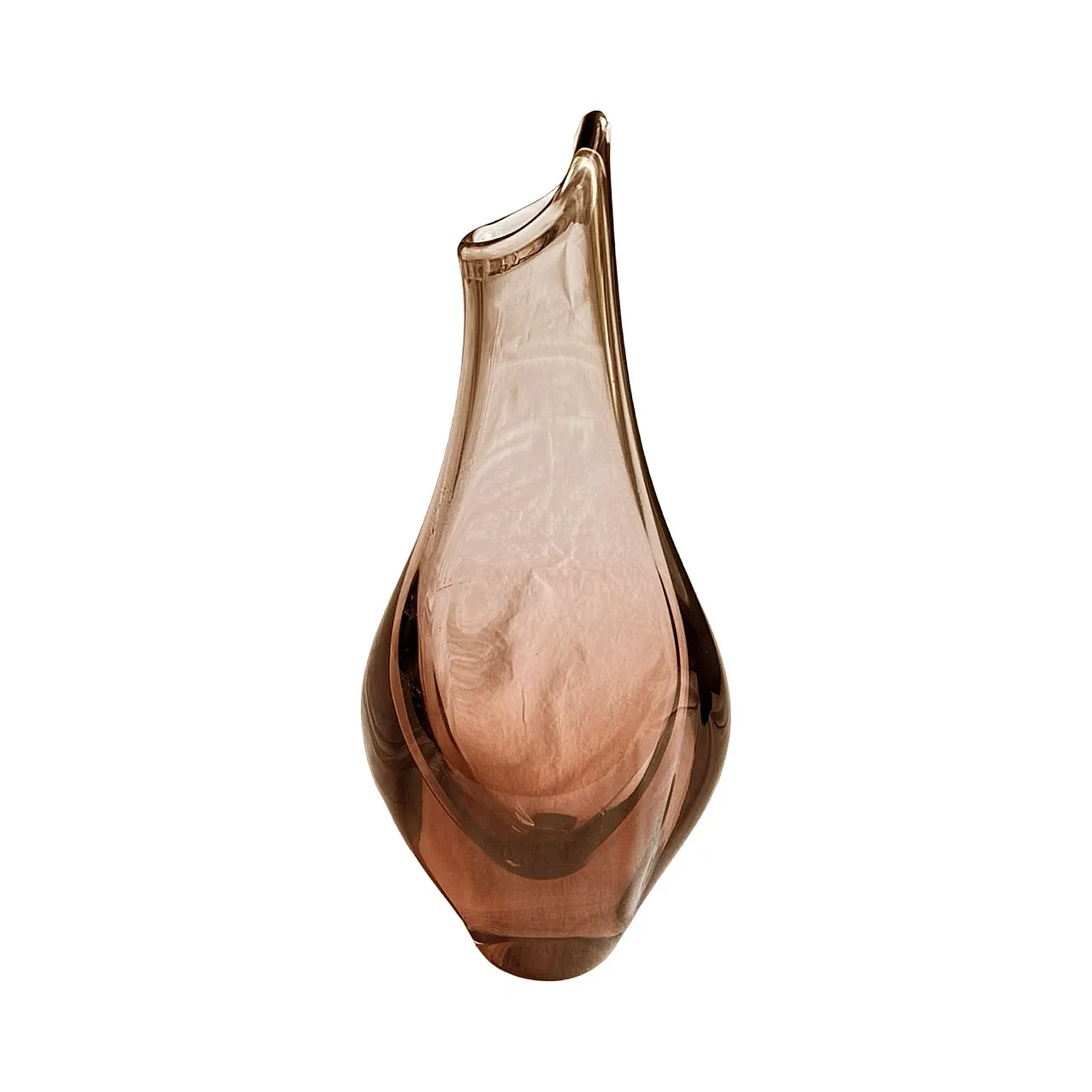 Glass vase by M. Klinger for Železny Brod Sklo, 1960s 1