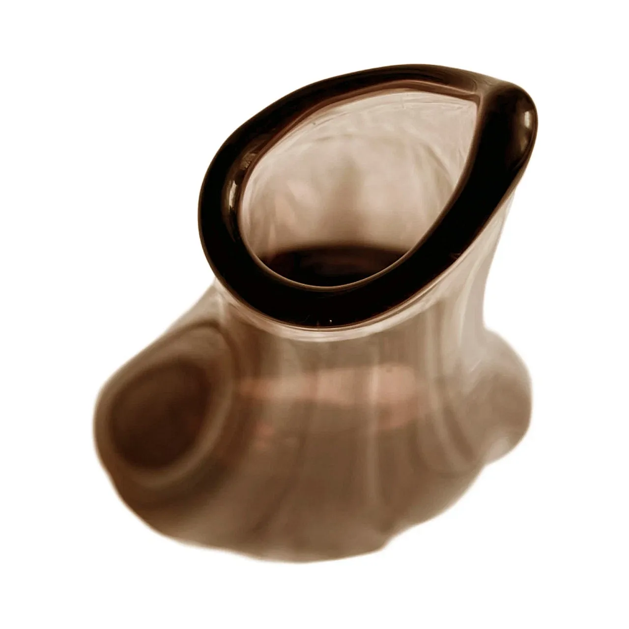 Glass vase by M. Klinger for Železny Brod Sklo, 1960s 4