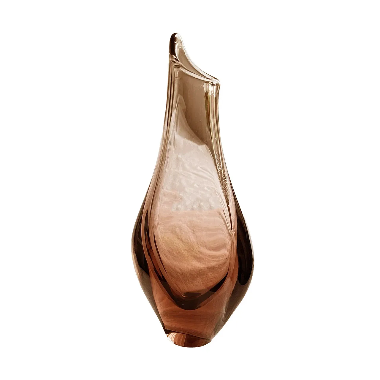 Glass vase by M. Klinger for Železny Brod Sklo, 1960s 10