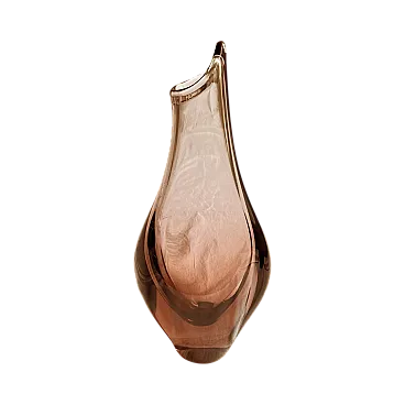 Glass vase by M. Klinger for Železny Brod Sklo, 1960s