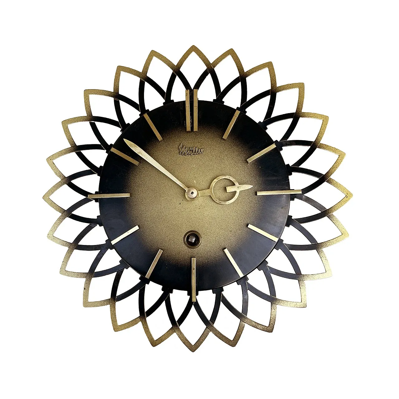 Mechanical sun hanging clock by Müller, 1960s 1