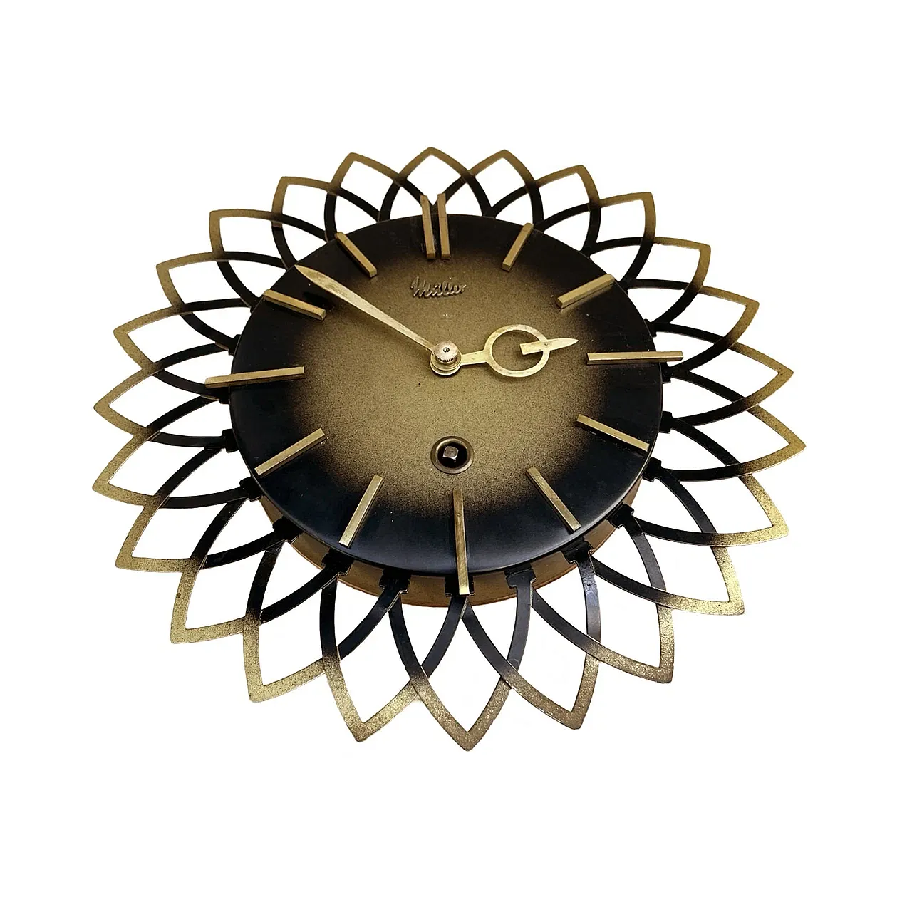 Mechanical sun hanging clock by Müller, 1960s 3
