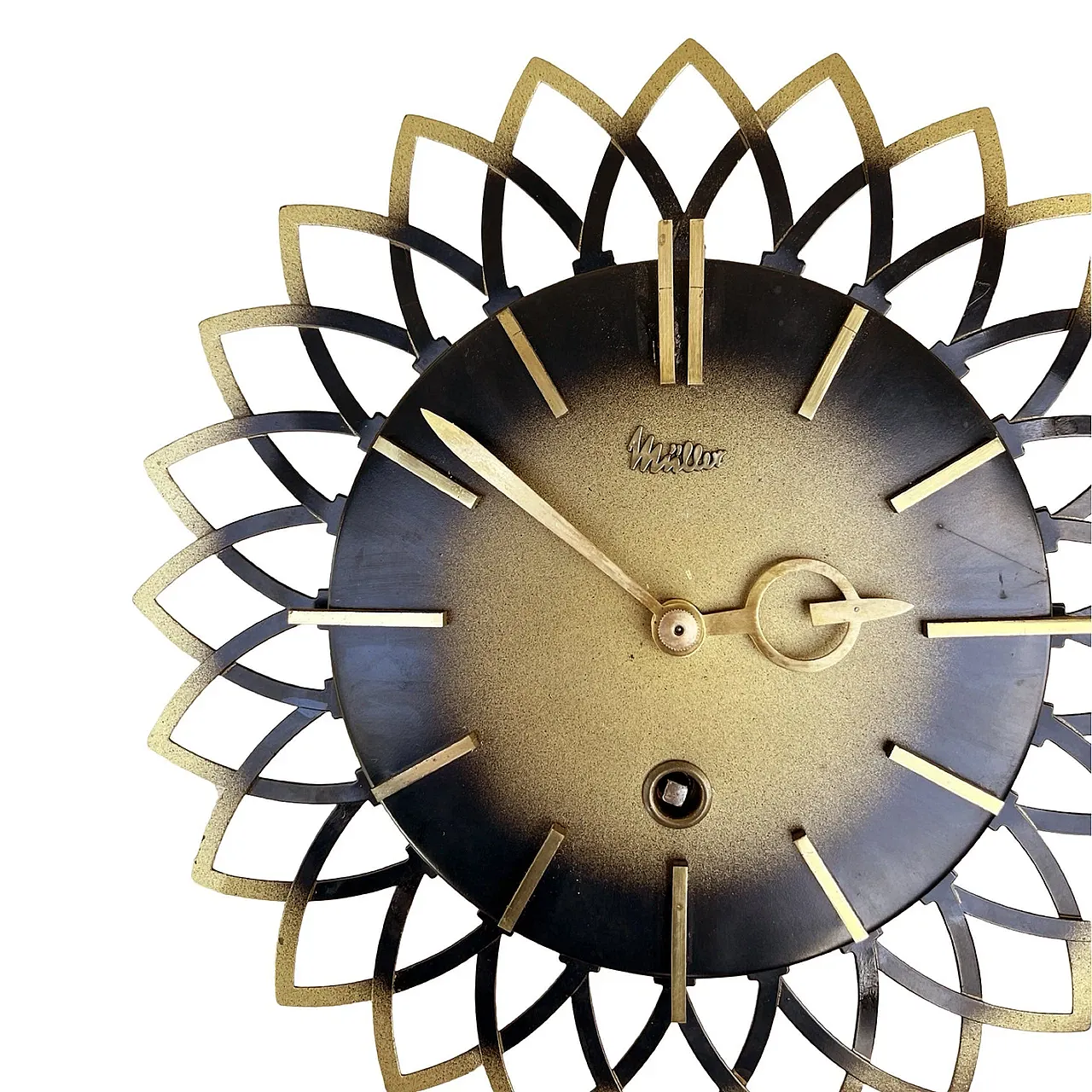 Mechanical sun hanging clock by Müller, 1960s 6