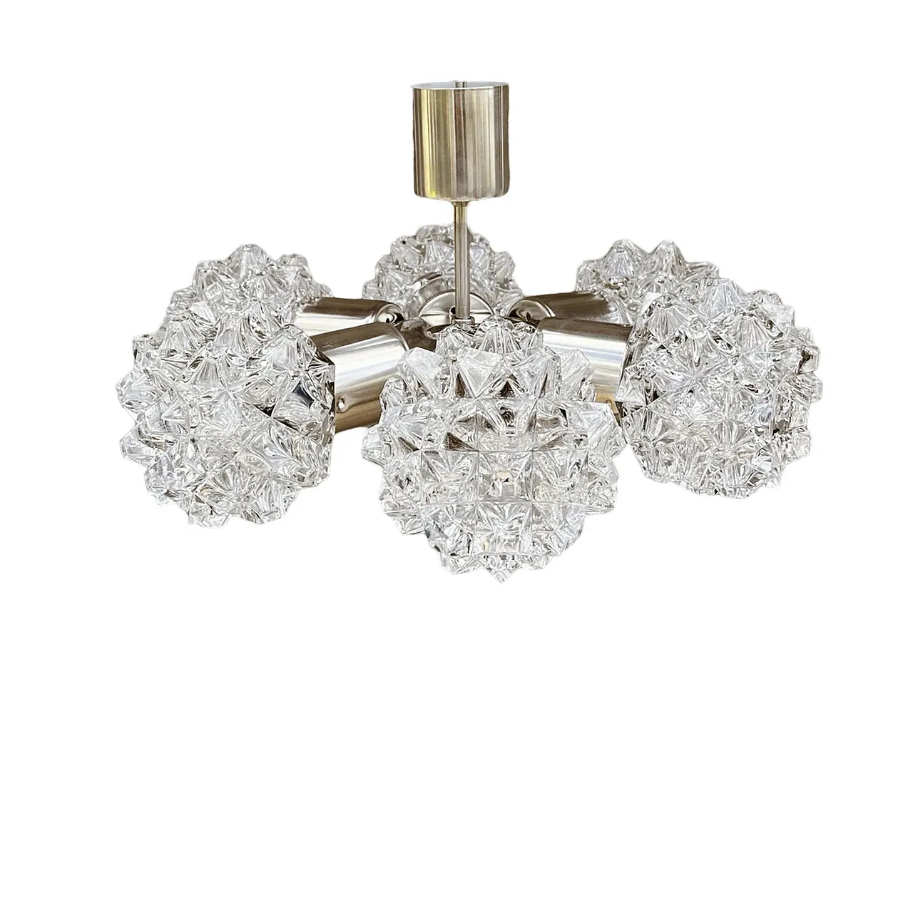 Sputnik chandelier by Kamenicky Senov, 1970s 4