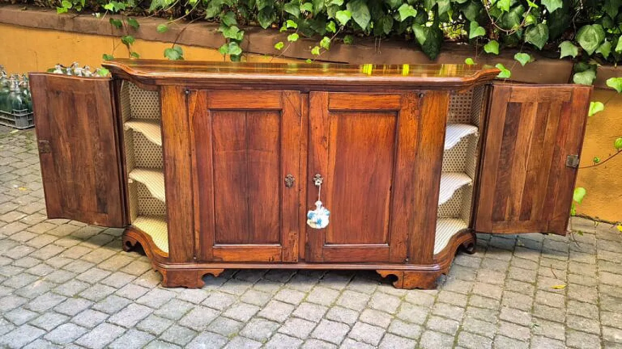 Credenza emiliana in legno di noce, '700 5