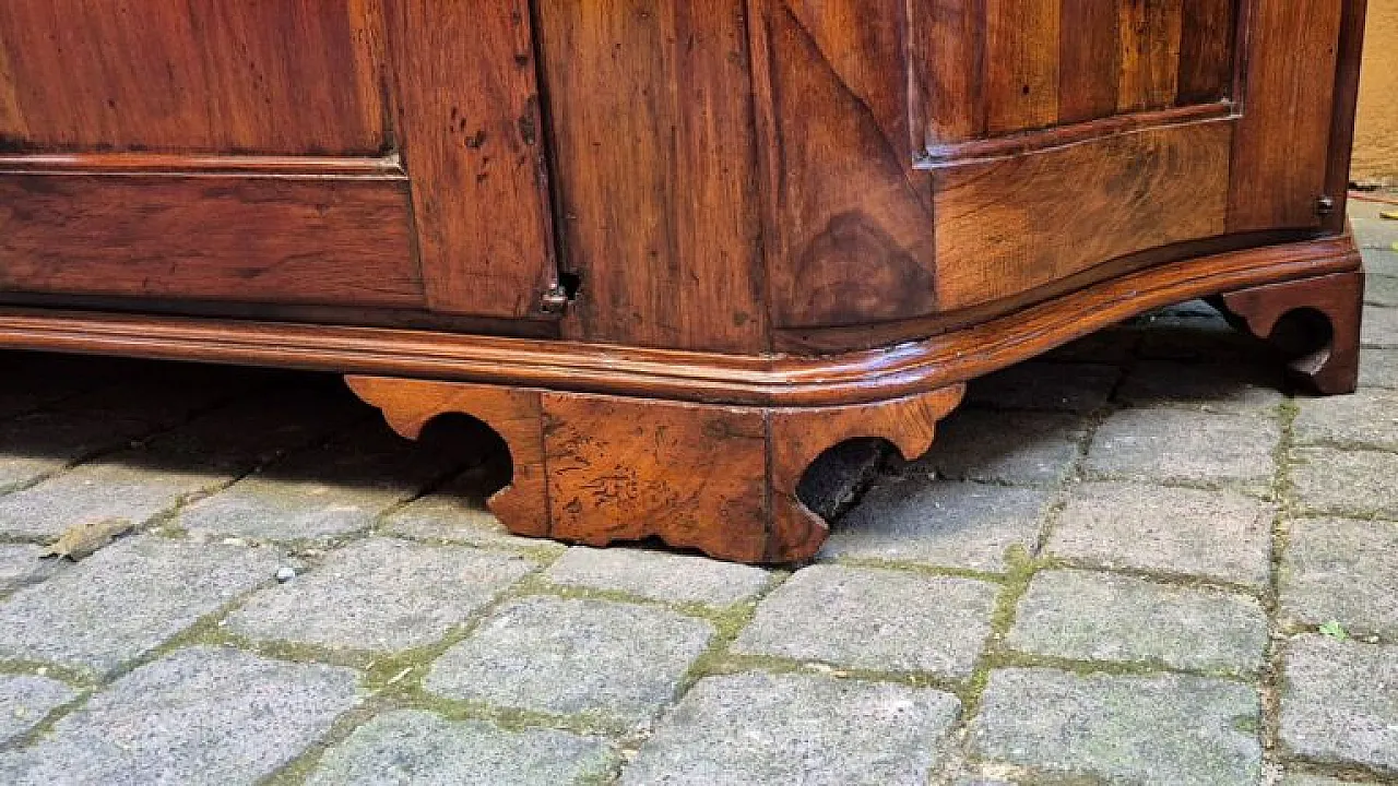 Credenza emiliana in legno di noce, '700 8