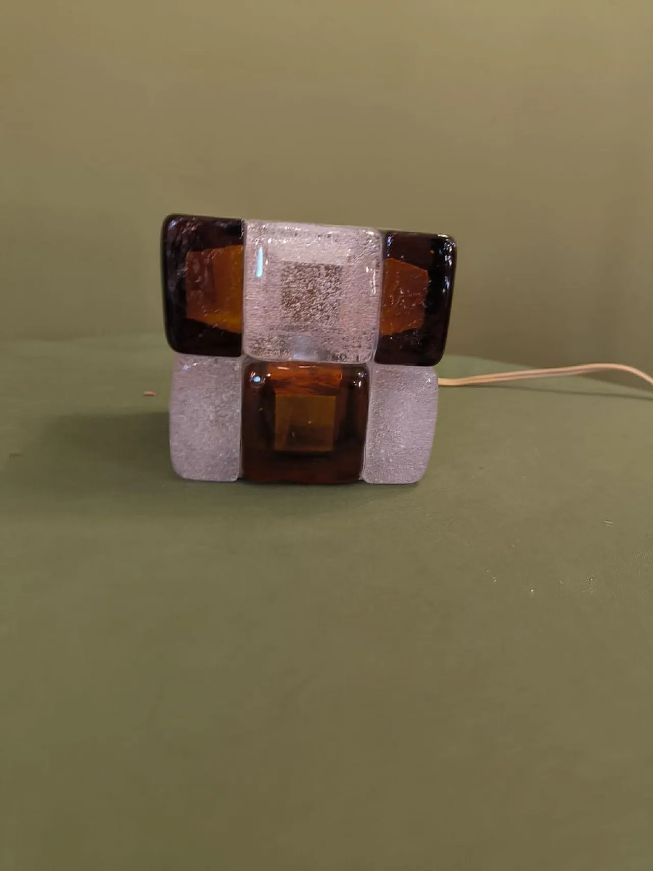 Lampada da tavolo cubo di Poliarte, anni '70 2