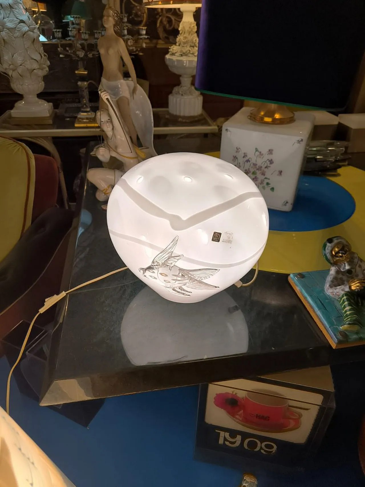 Murano lamp with fish, 1970s 2