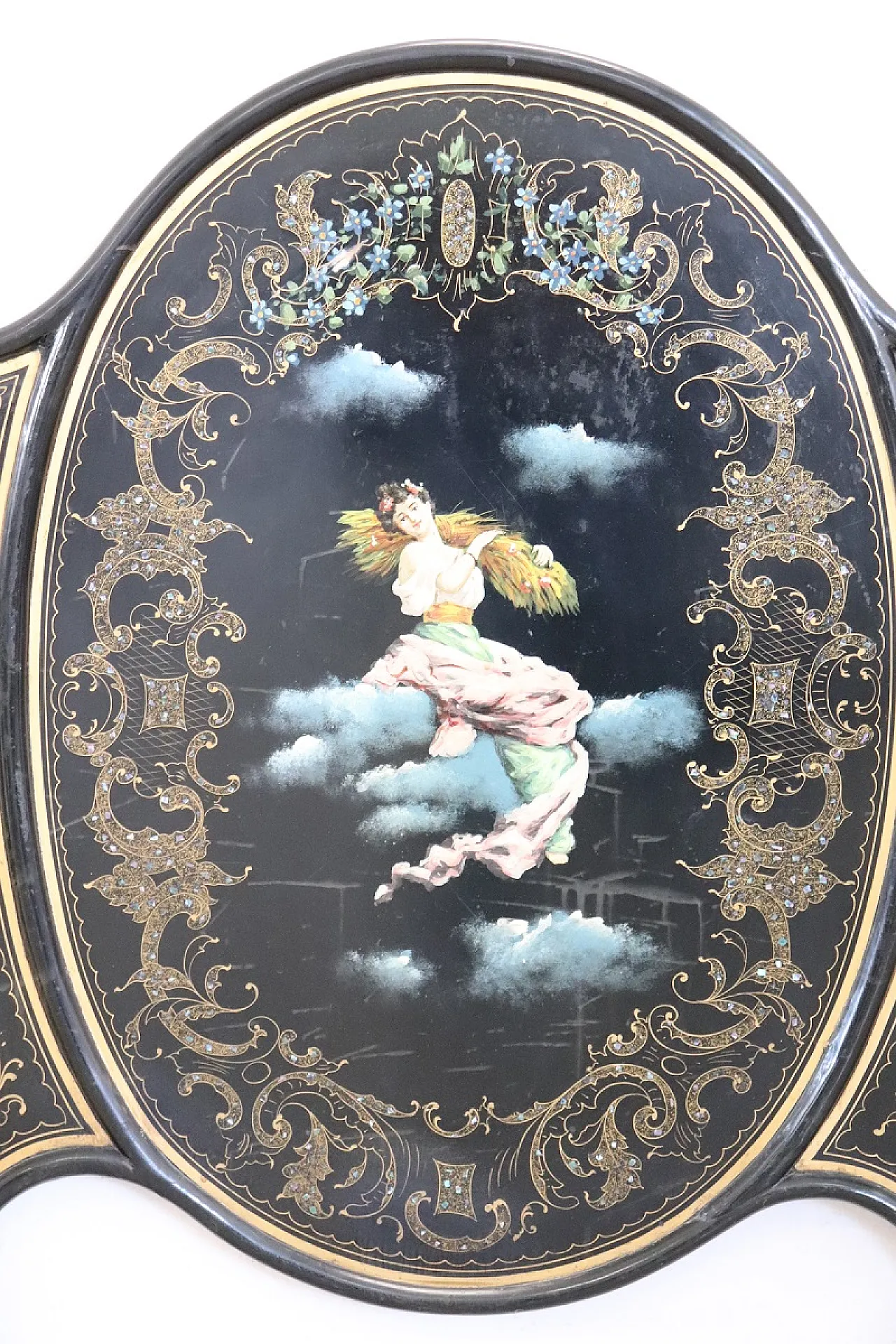 Pair of single beds in painted iron from the early 1900s 12