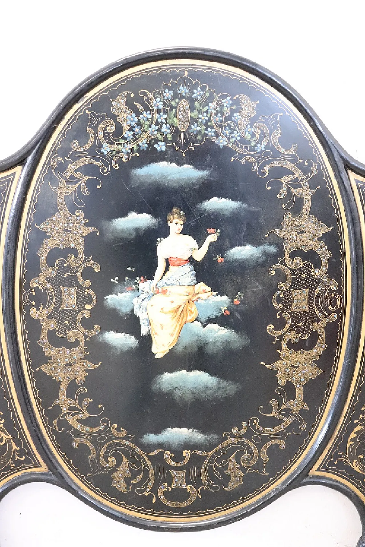 Pair of single beds in painted iron from the early 1900s 15