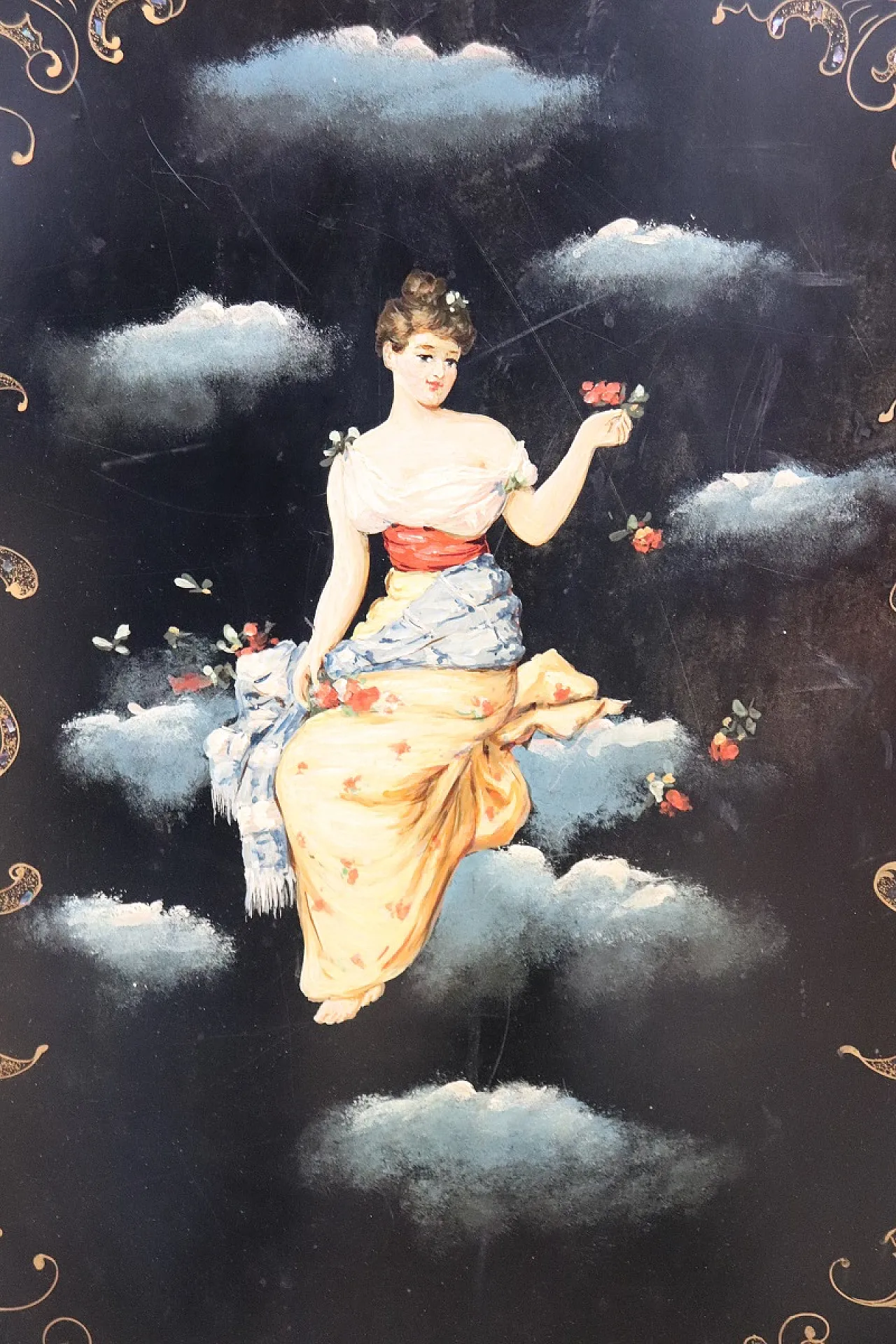 Pair of single beds in painted iron from the early 1900s 16