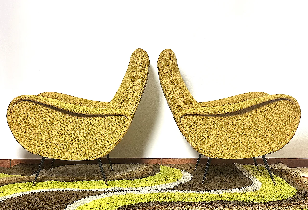 Pair of armchairs Marco Zanuso style, 1950s 8