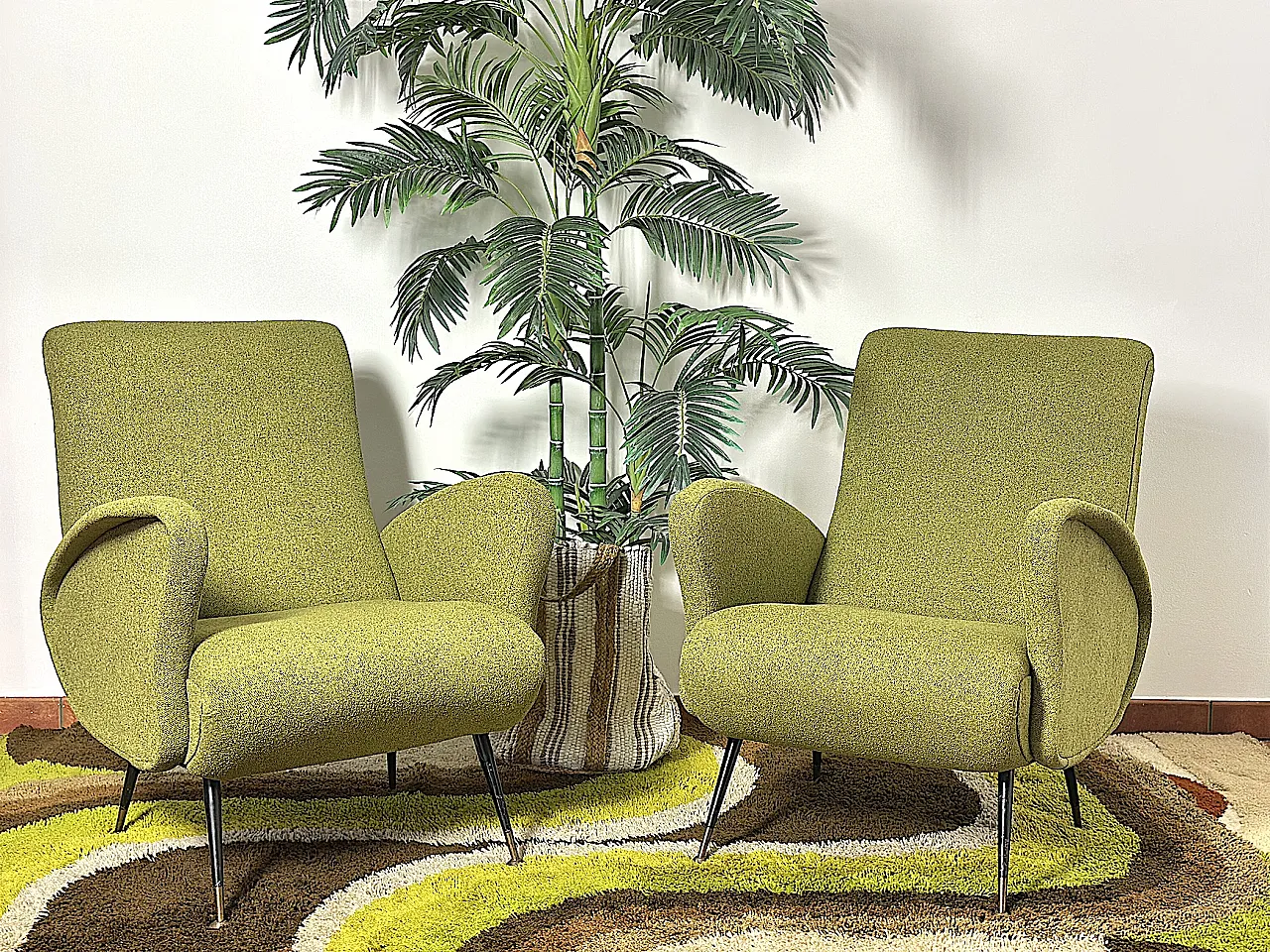 Pair of armchairs by Isa Bargamo, 1950s 1