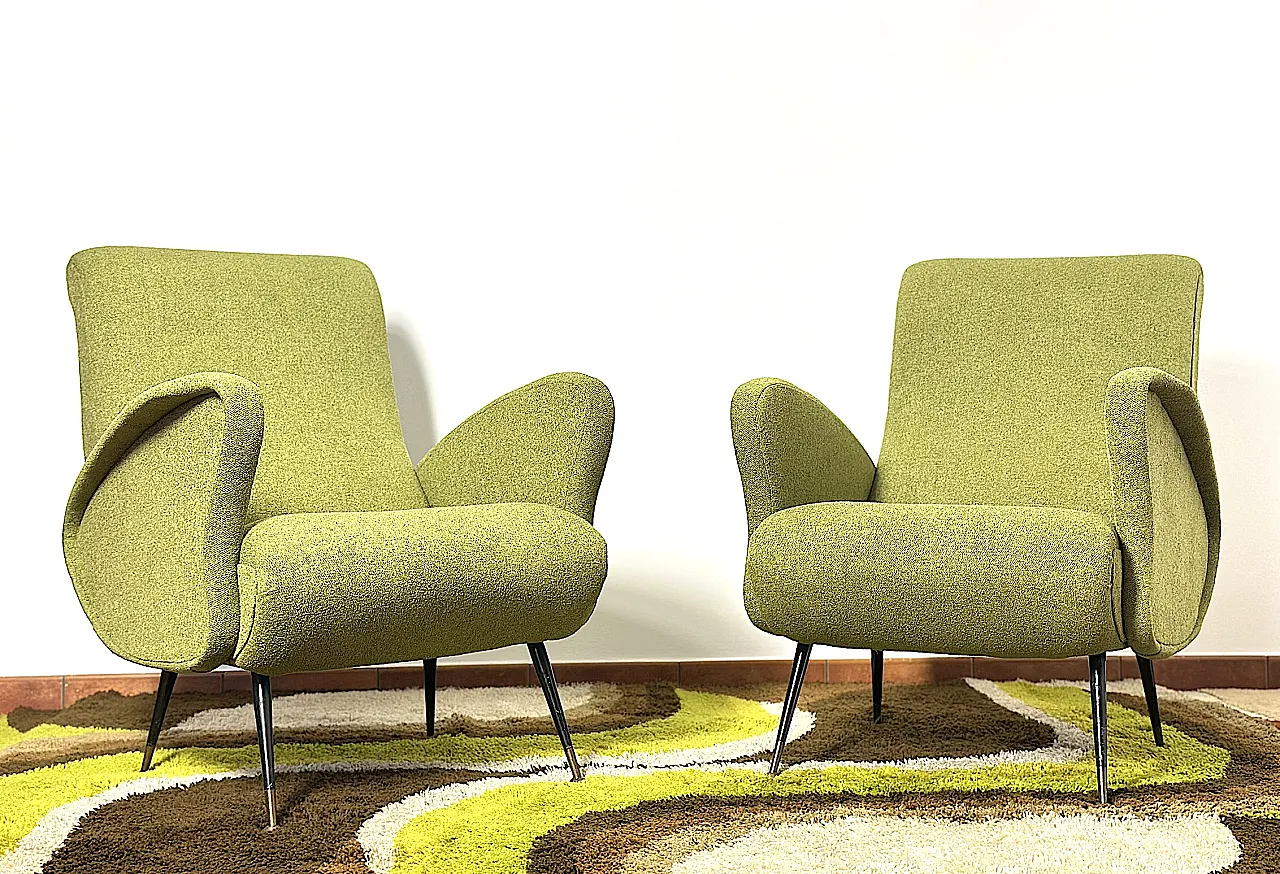 Pair of armchairs by Isa Bargamo, 1950s 3