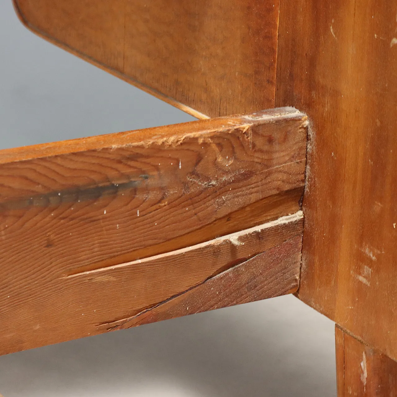 Letto matrimoniale in radica di acero con comodini, '900 6