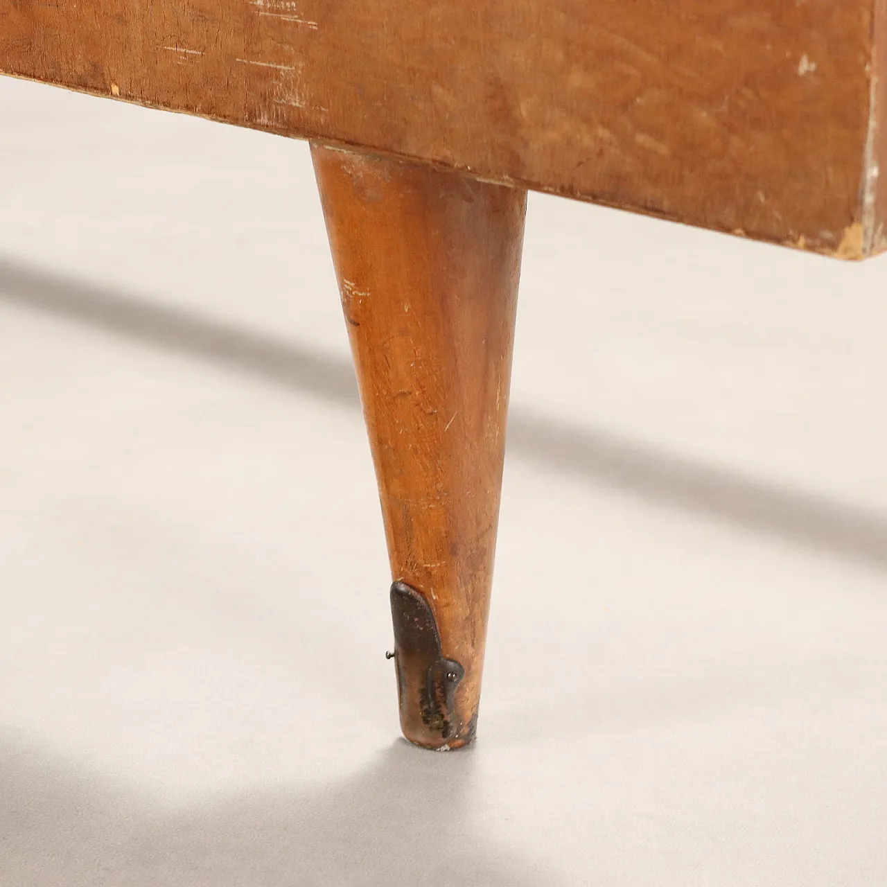 Letto matrimoniale in radica di acero con comodini, '900 7