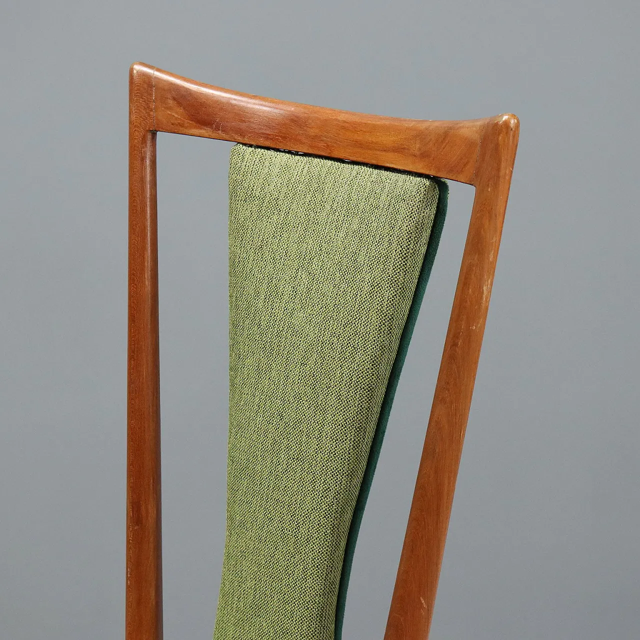 8 Dining chairs in wood and fabric, 20th century 6