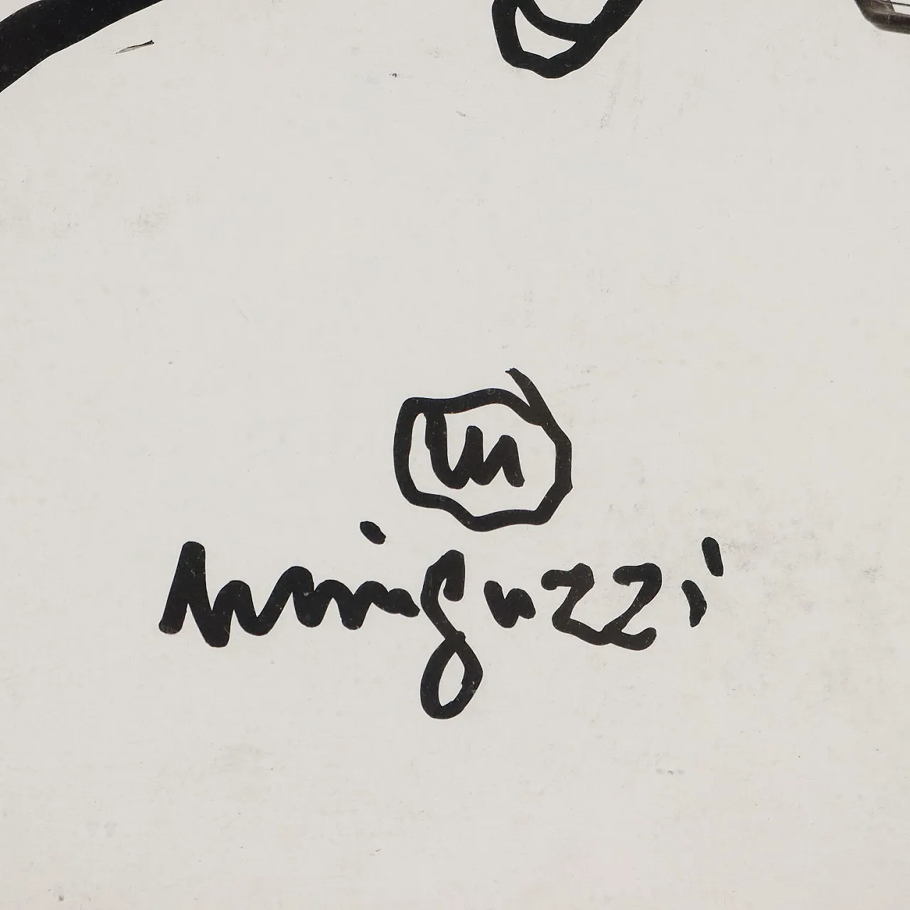 Acquarello e carboncino su carta con cornice, '900 6