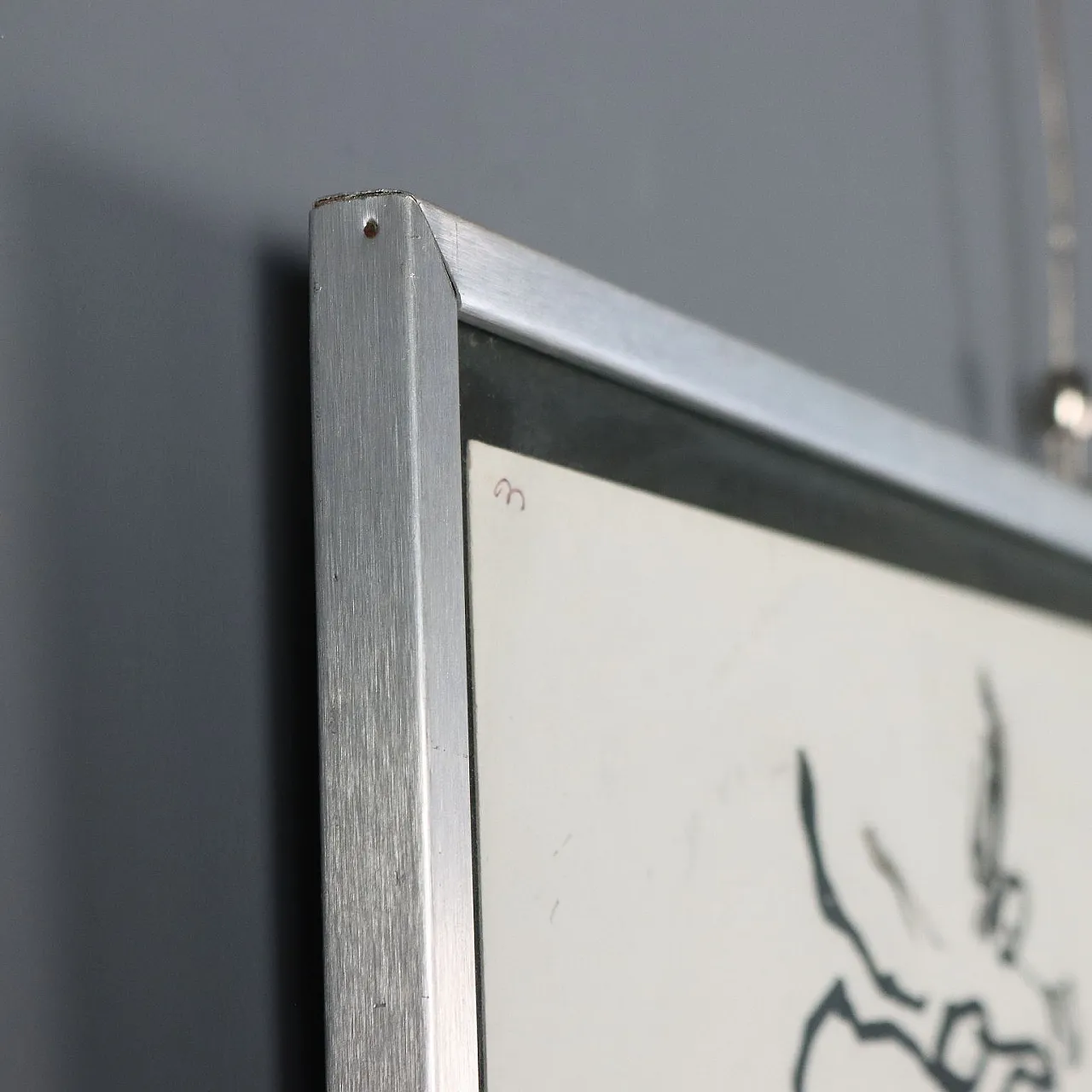 Acquarello e carboncino su carta con cornice, '900 8