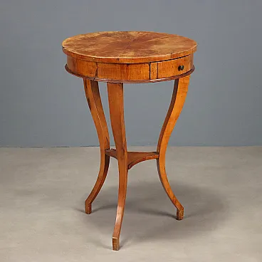 Tavolino in noce con cassetto, '800
