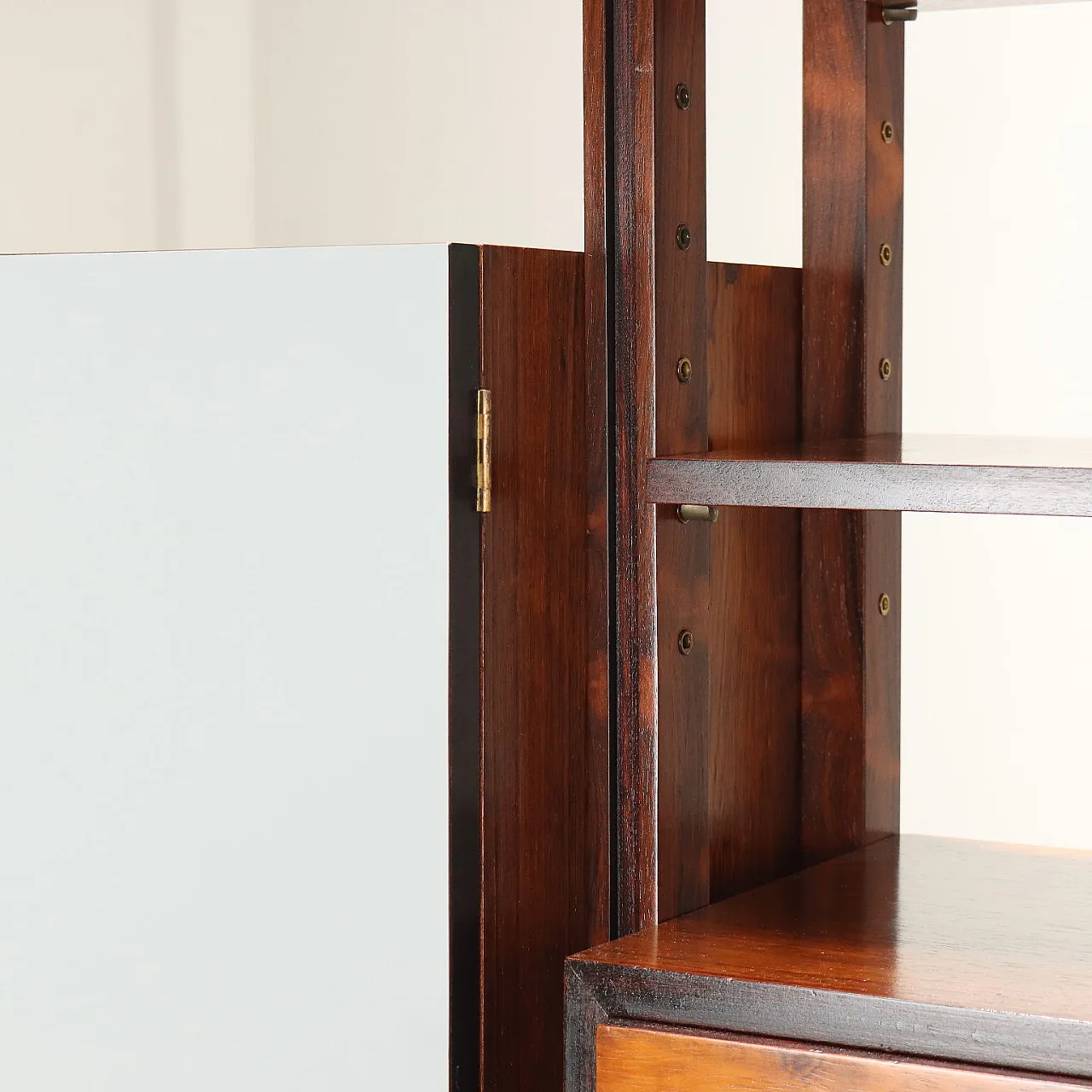 Libreria in legno massello laminato, anni '60 6