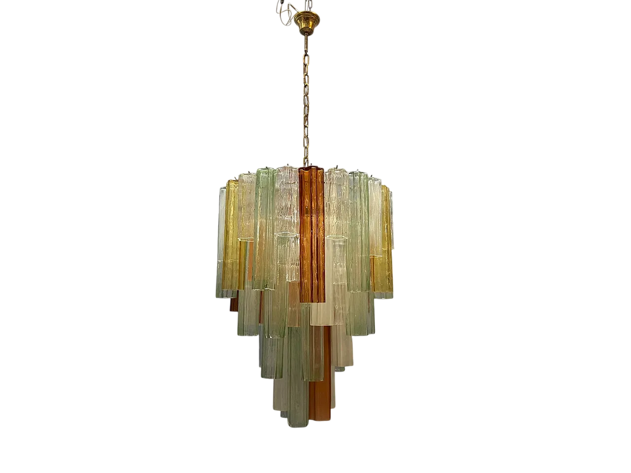 Large Murano Glass Tronchi Chandelier by Paolo Venini, Italy, 1970s 10