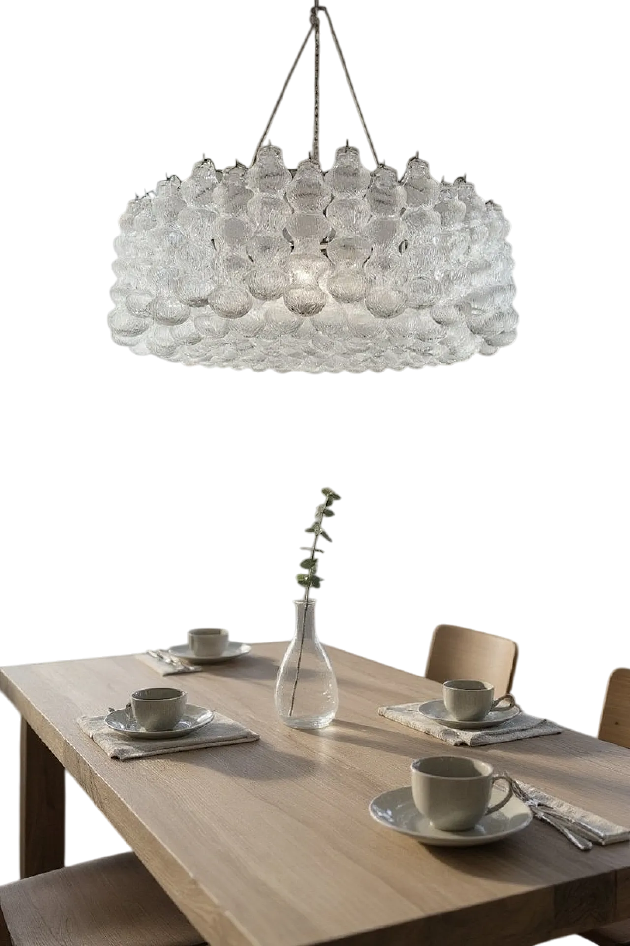 Large Bubble Chandelier in Murano Glass, 1980s 13