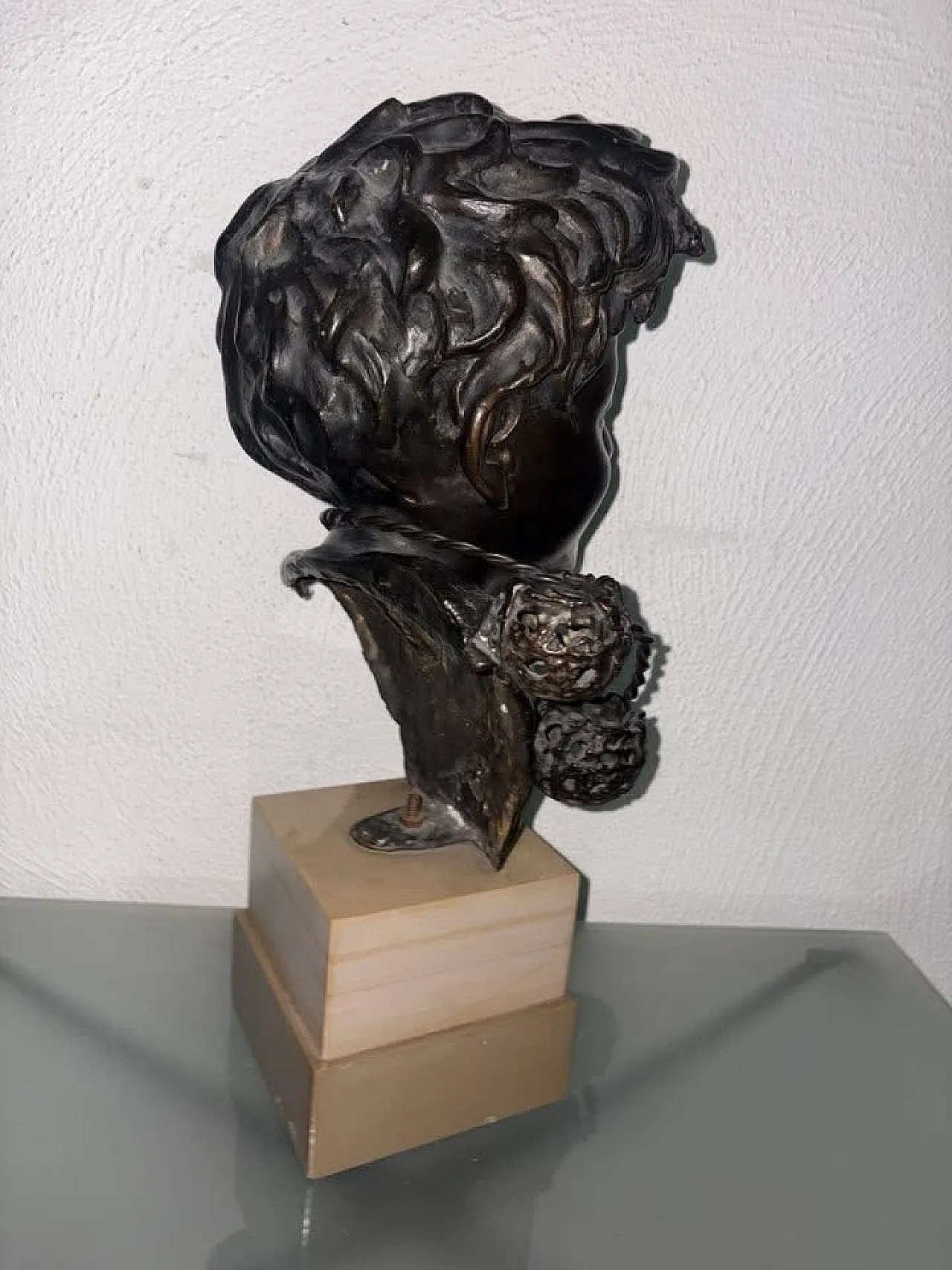 Busto napoletano in bronzo Scugnizzo di De Martino, 70s 4