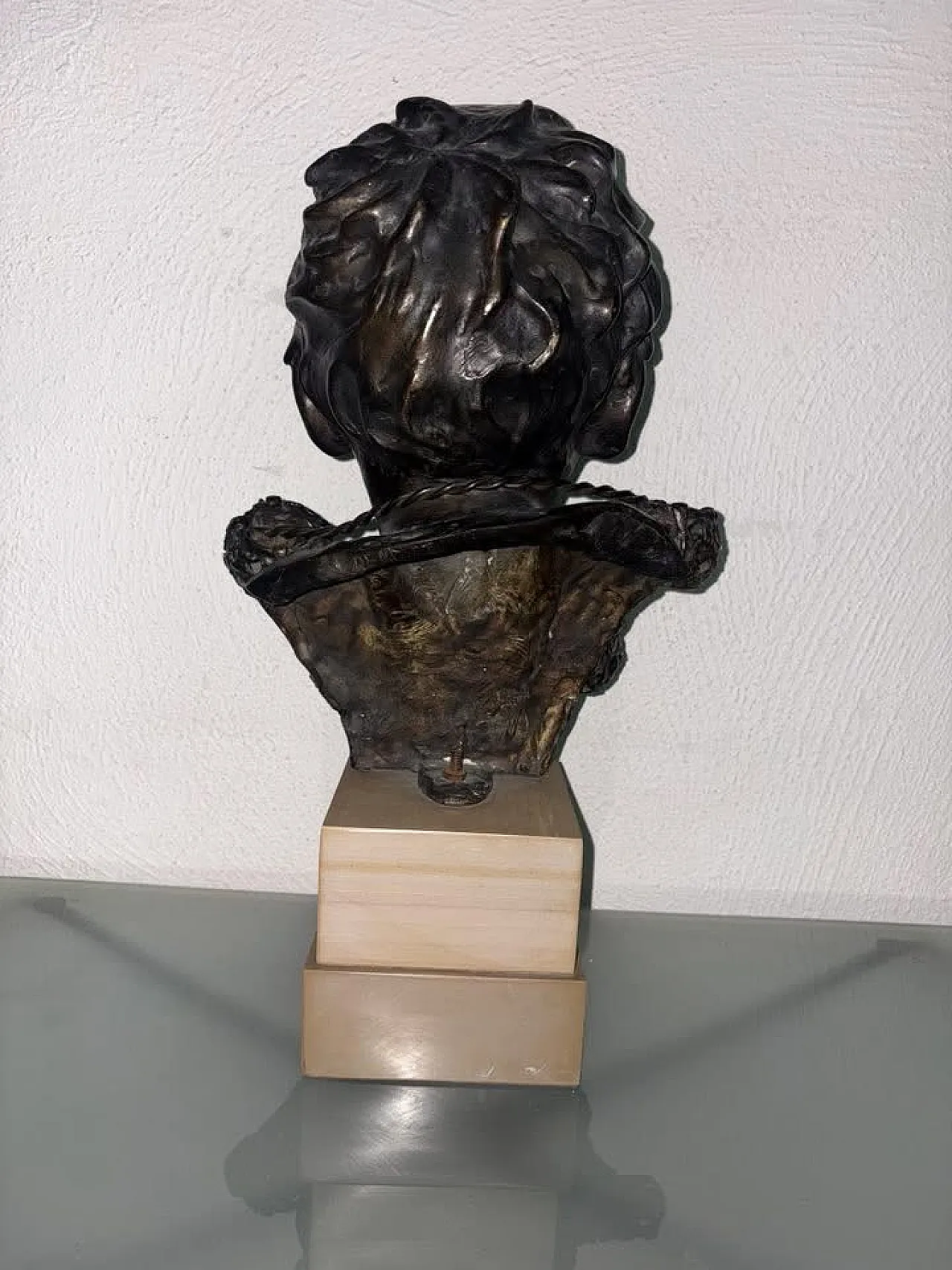 Busto napoletano in bronzo Scugnizzo di De Martino, 70s 5