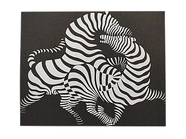 Playful Zebras by Victor Vasarely, 20th century