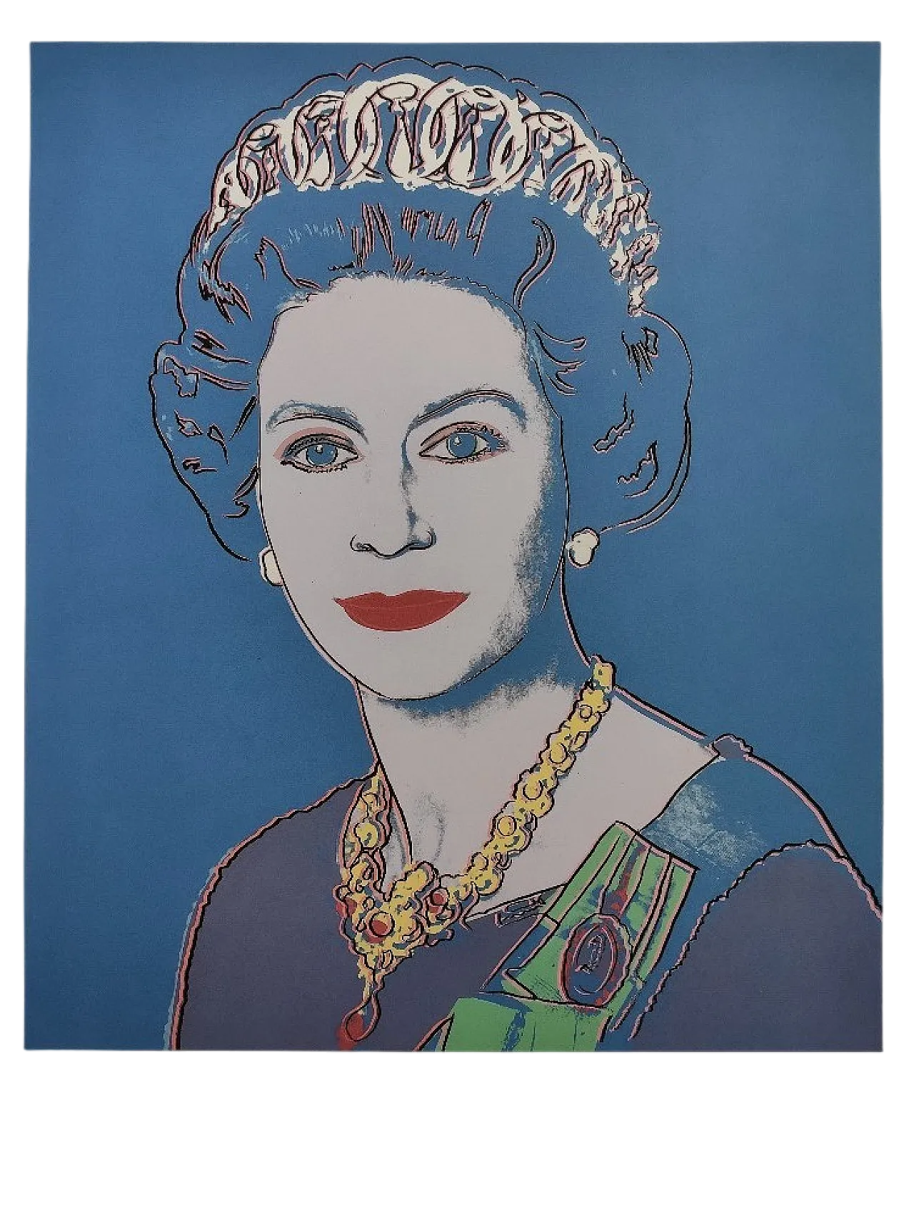Regina Elisabetta II di Andy Warhol, litografia, anni '80 7