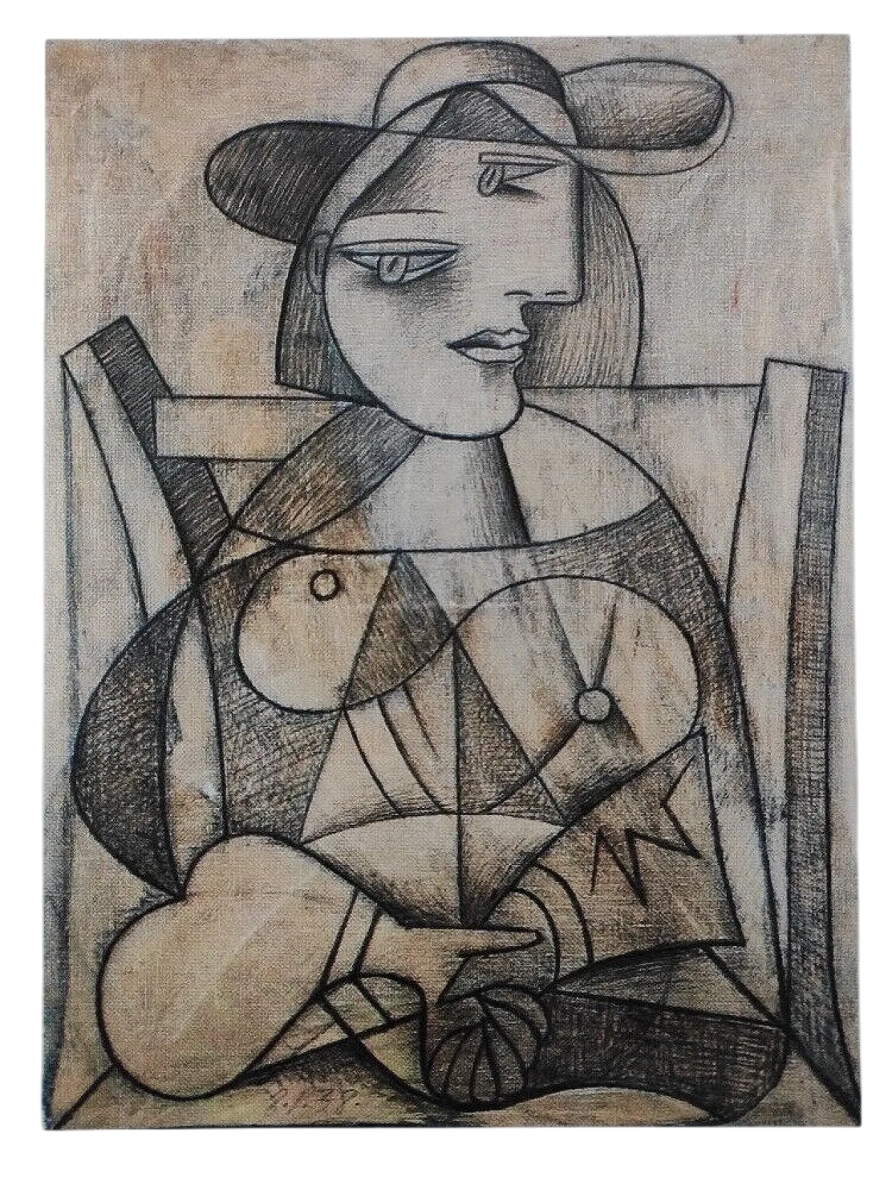 Ritratto di donna con cappello di Pablo Picasso, '900 6