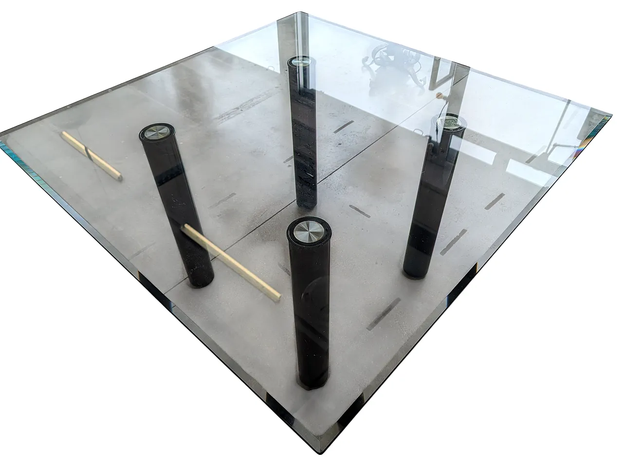 Tavolo in vetro anni '70 5