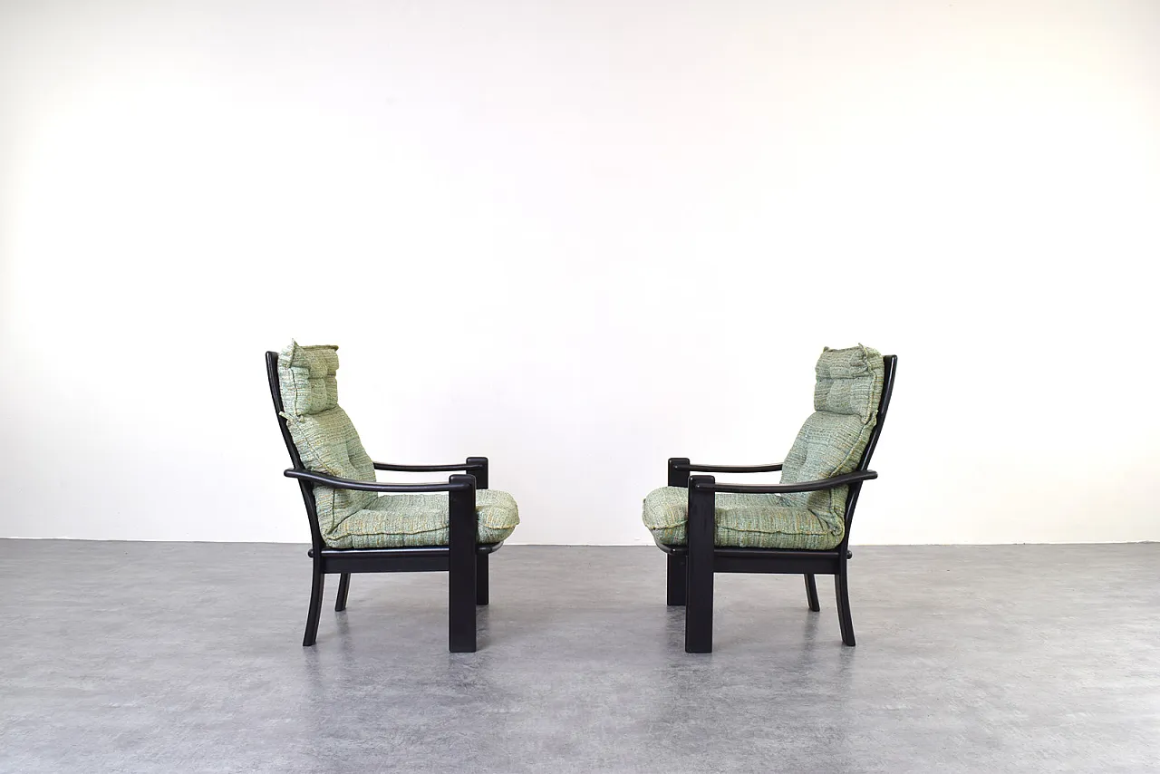 Poltrone e tavolino da caffè Mid-Century, danesi, anni '70 3