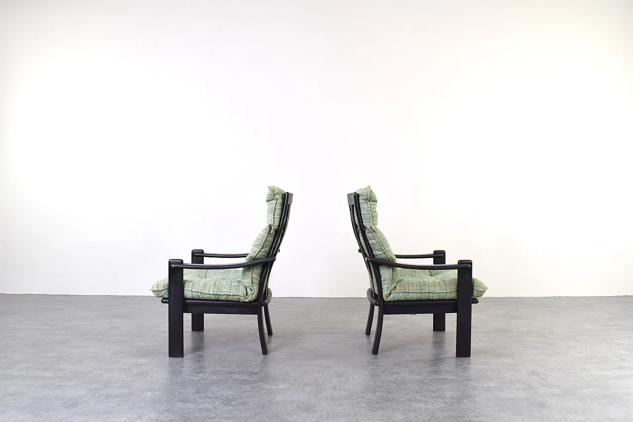 Poltrone e tavolino da caffè Mid-Century, danesi, anni '70 5