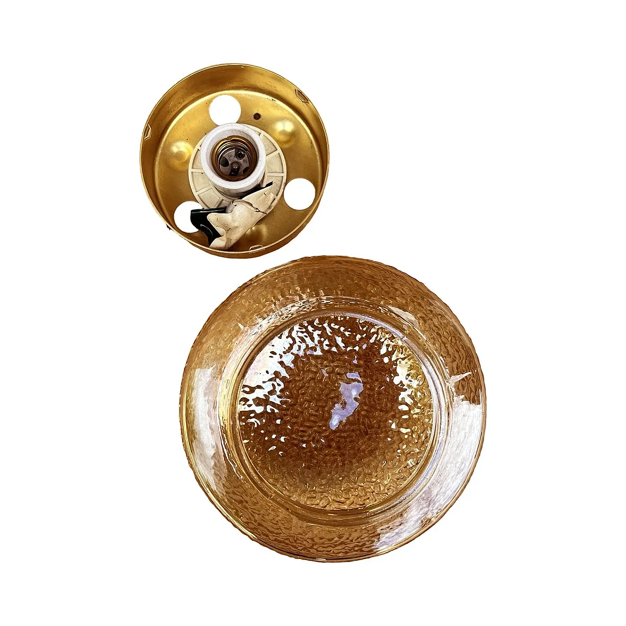 Ceiling lamp by VEB Beleuchtungsglas Kombinat Goerlitz, 1970s 4