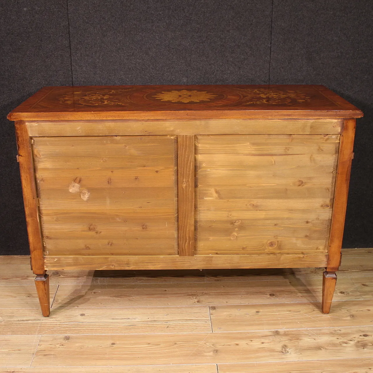 Italian inlaid chest of drawers in Louis XVI style, 20th century 6