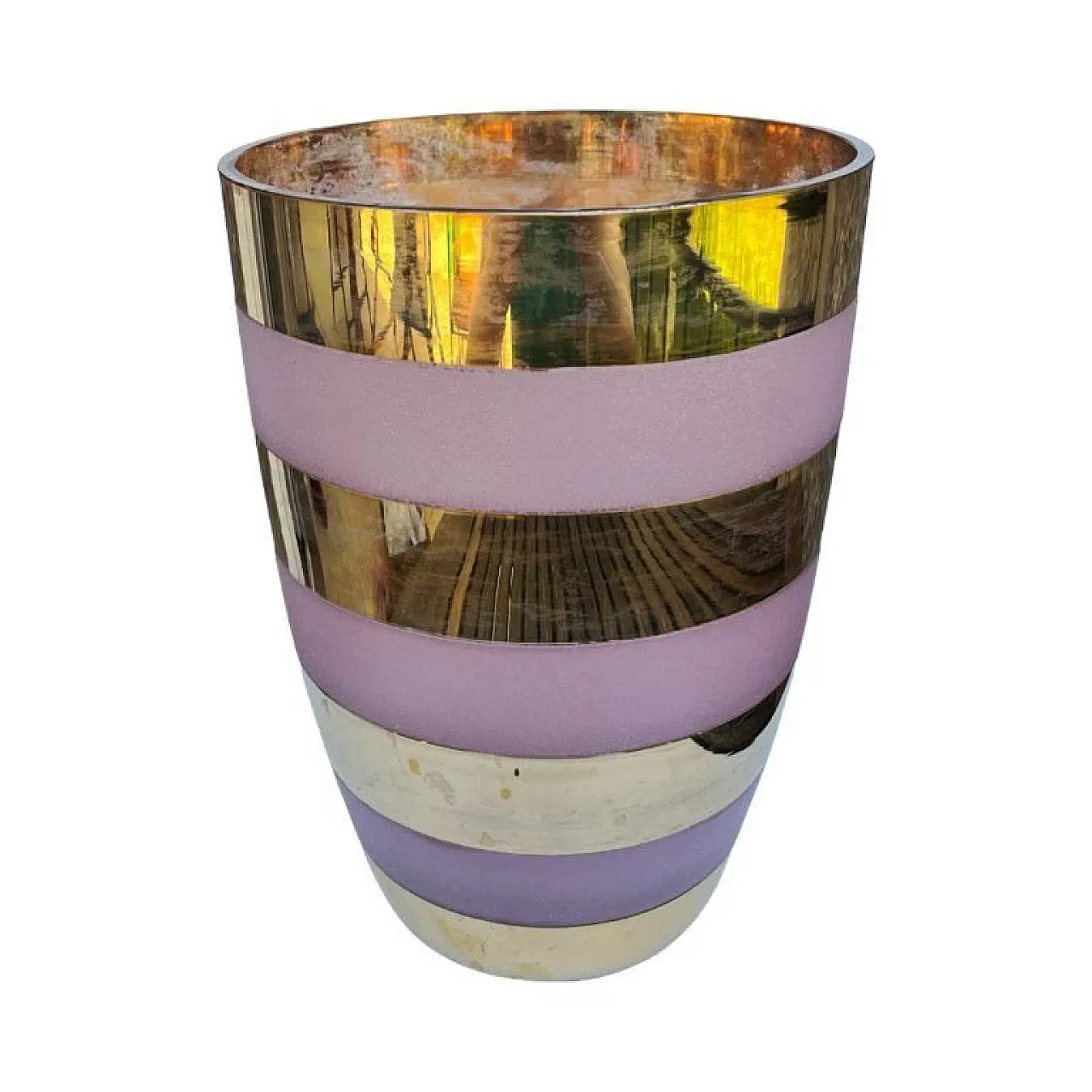 Large gilded vase, 1980s 3