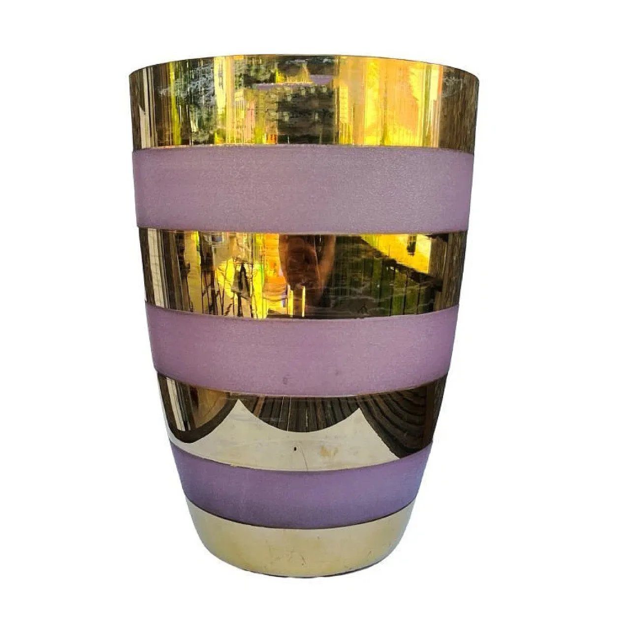 Large gilded vase, 1980s 8