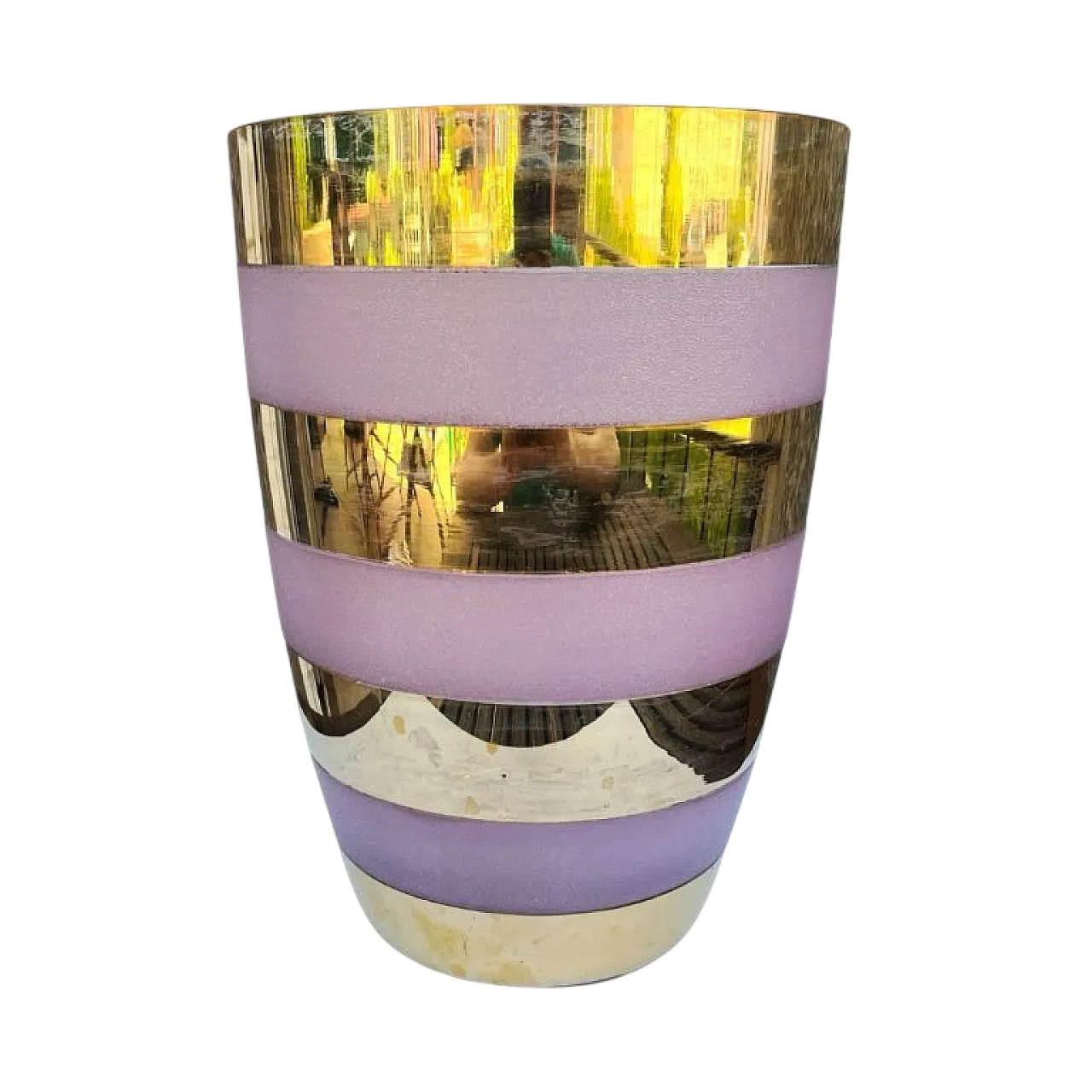 Large gilded vase, 1980s 11