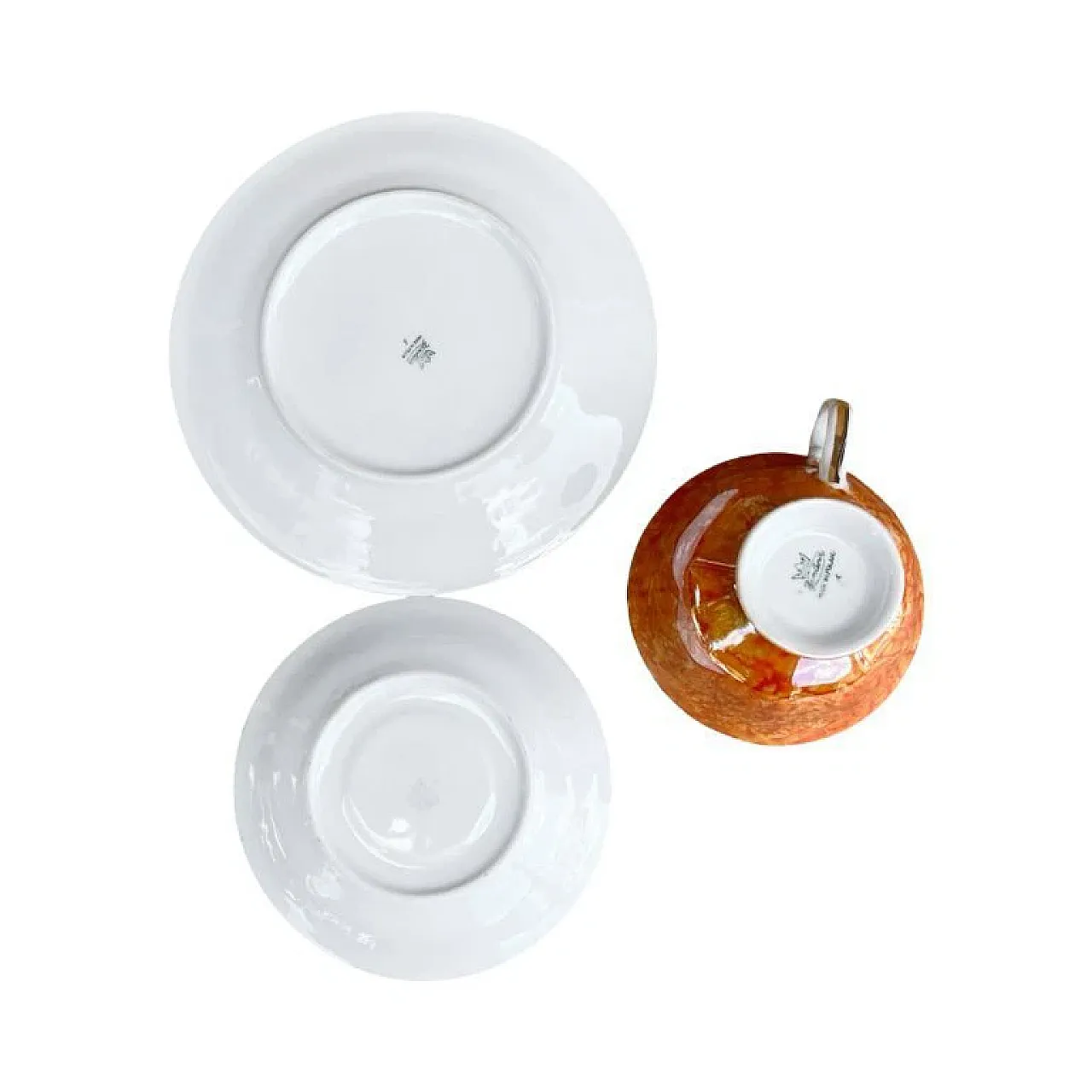 Marbled breakfast set, 1970s 4