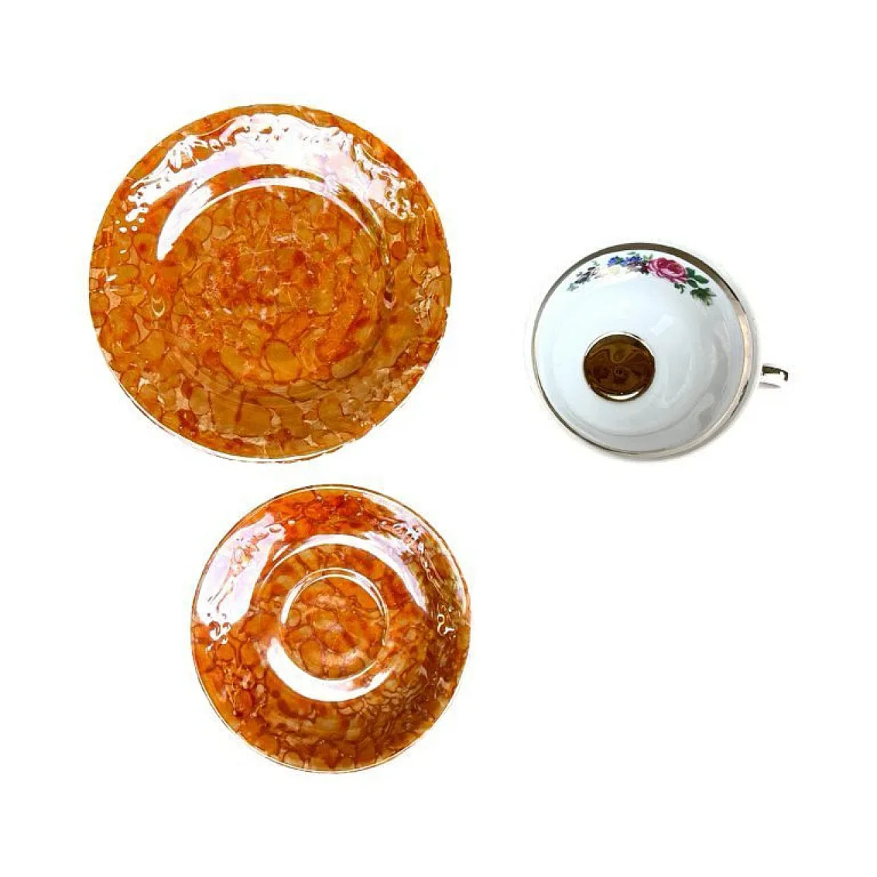 Marbled breakfast set, 1970s 5