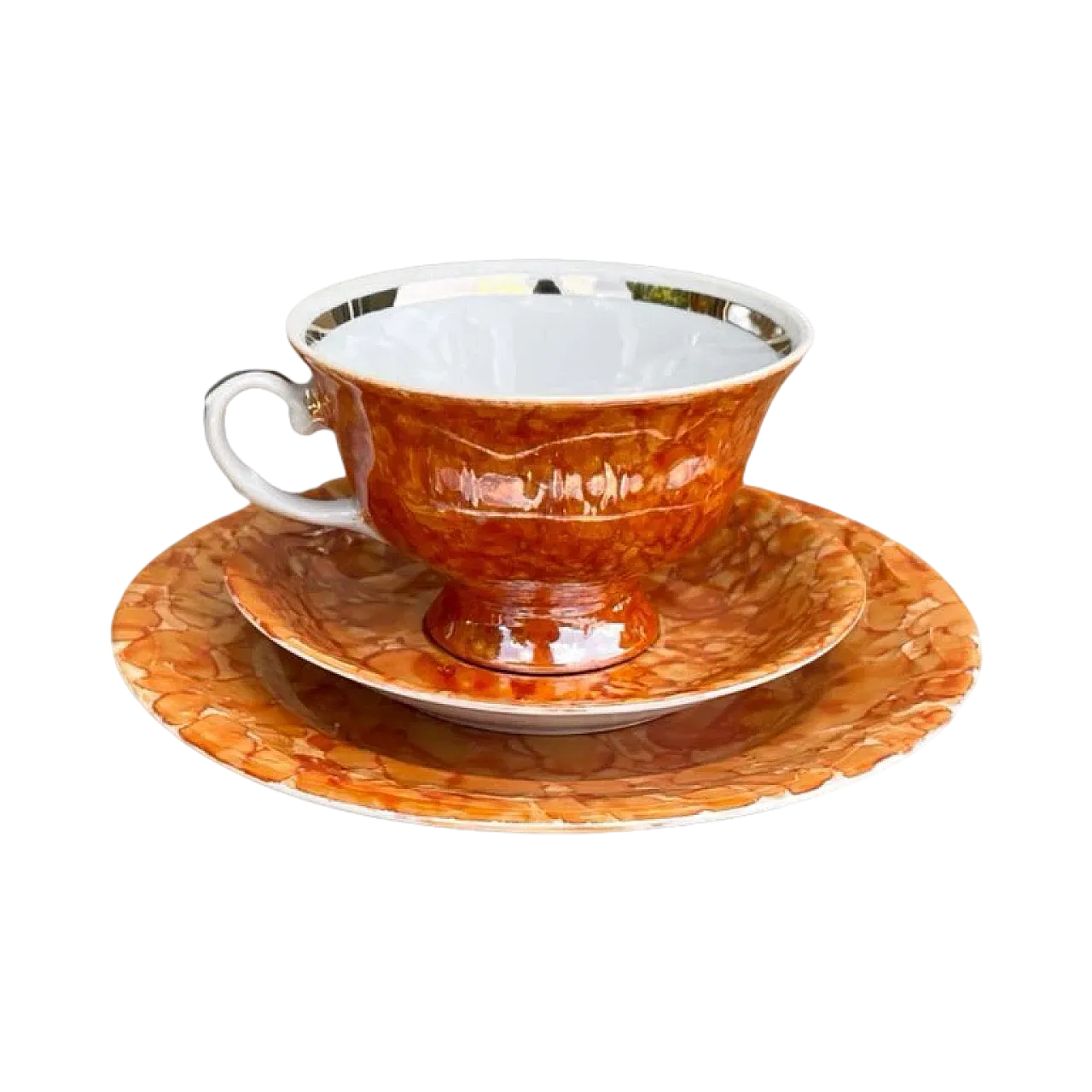 Marbled breakfast set, 1970s 11