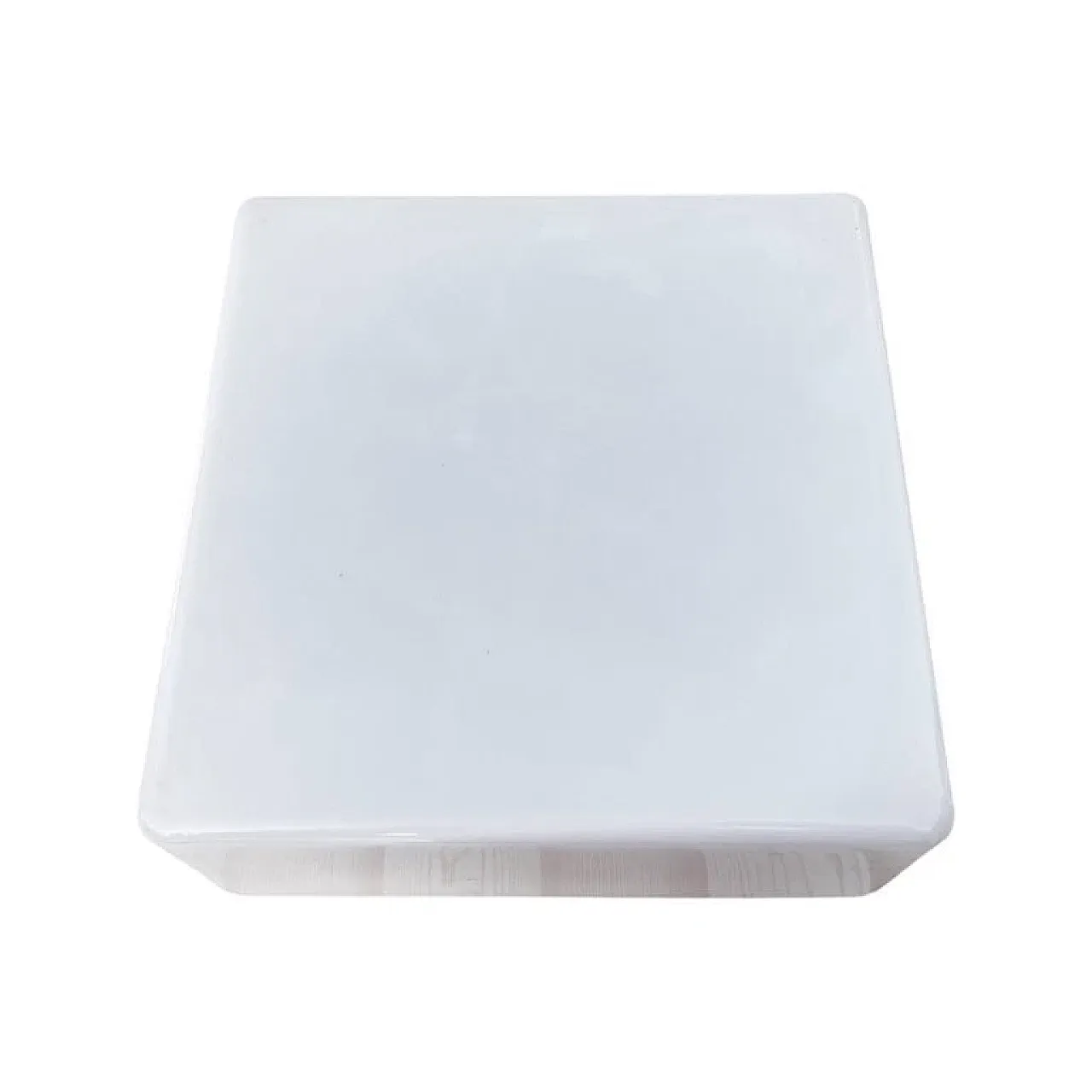 White glass ceiling lamp by RZB Bamberg, 1970s 3